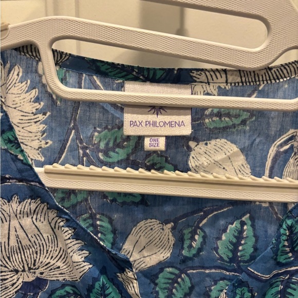 Pax Philomena Cover Up Tunic top dress Kaftan Cotton One Size - Picture 3 of 3